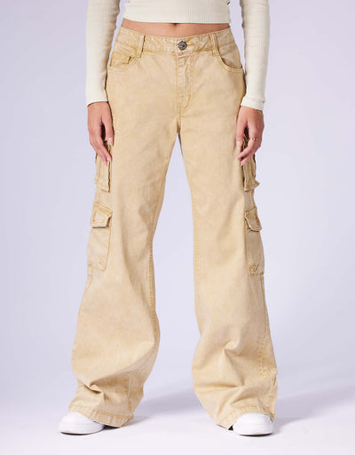 FLEX UTILITY WIDE LEG PANT (CAMEL)