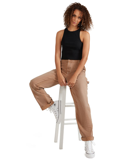 SLIM STRAIGHT DOUBLE KNEE CARPENTER PANT (DUCK BROWN)