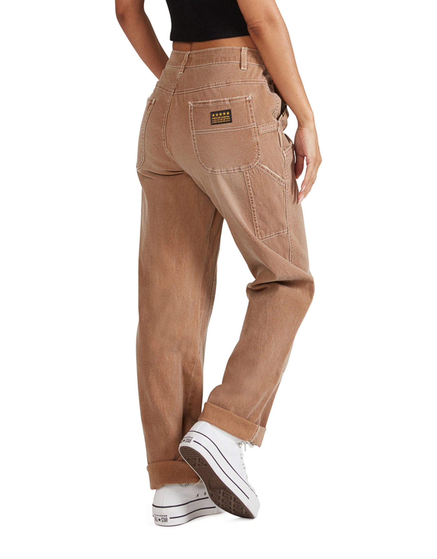 SLIM STRAIGHT DOUBLE KNEE CARPENTER PANT (DUCK BROWN)