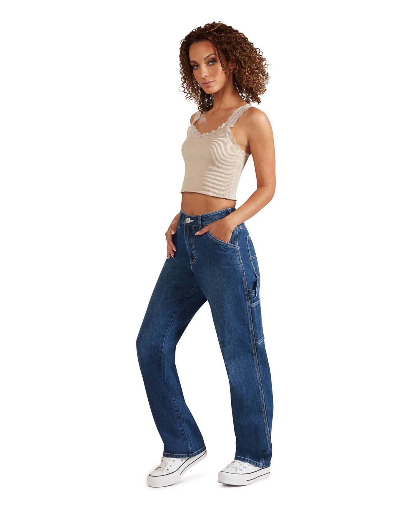 RELAXED FIT CARPENTER PANT (MEDIUM WASH DENIM)