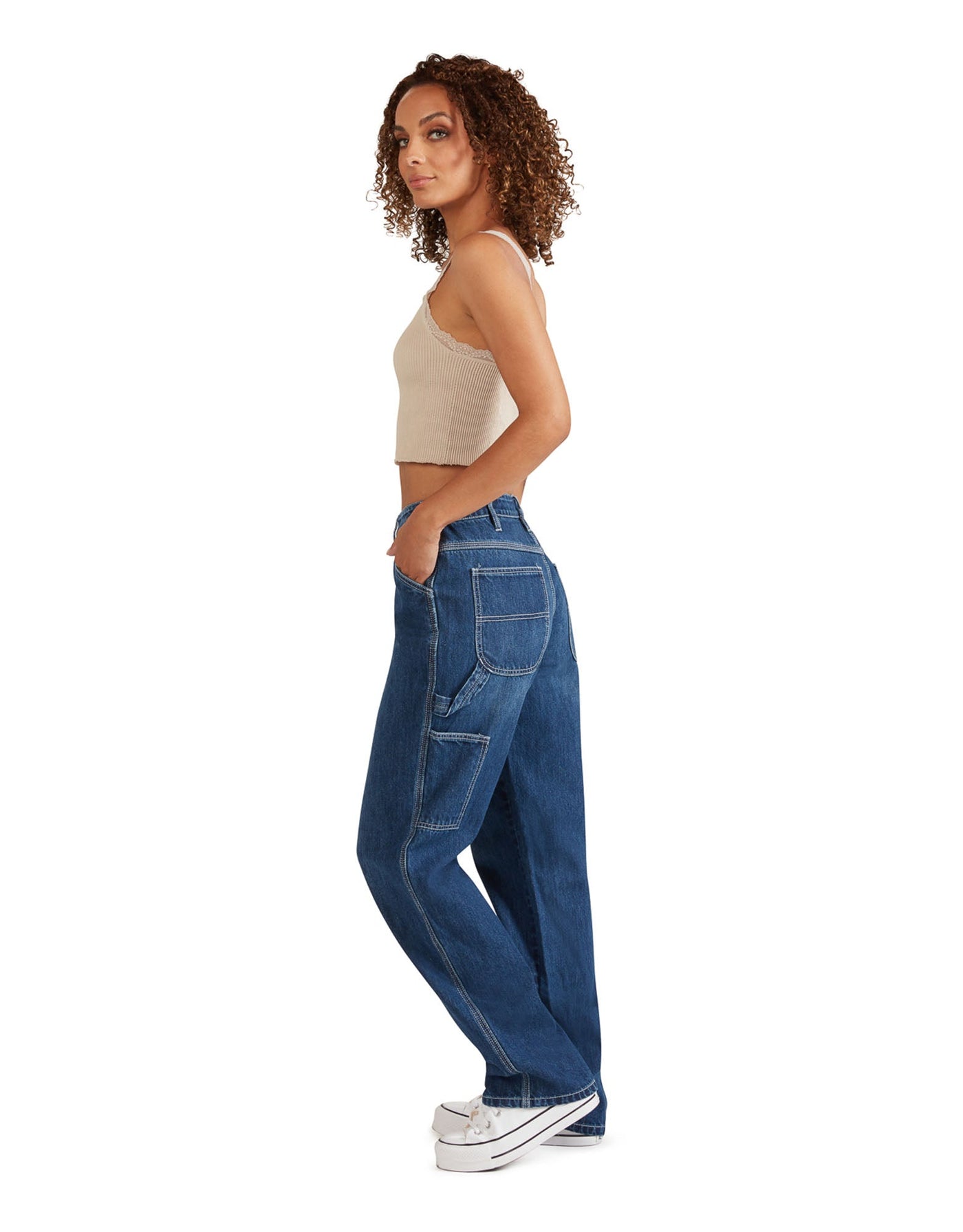 RELAXED FIT CARPENTER PANT (MEDIUM WASH DENIM)